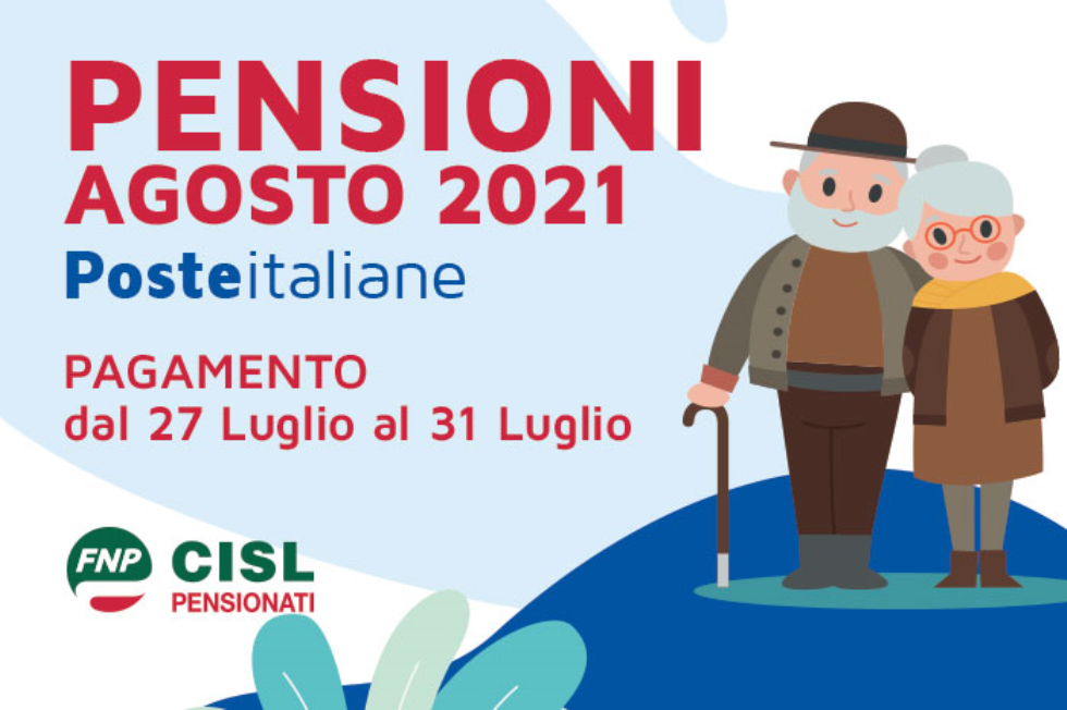 Pagamento pensioni agosto 2021 Poste italiane: ecco il calendario delle date dal 27 luglio